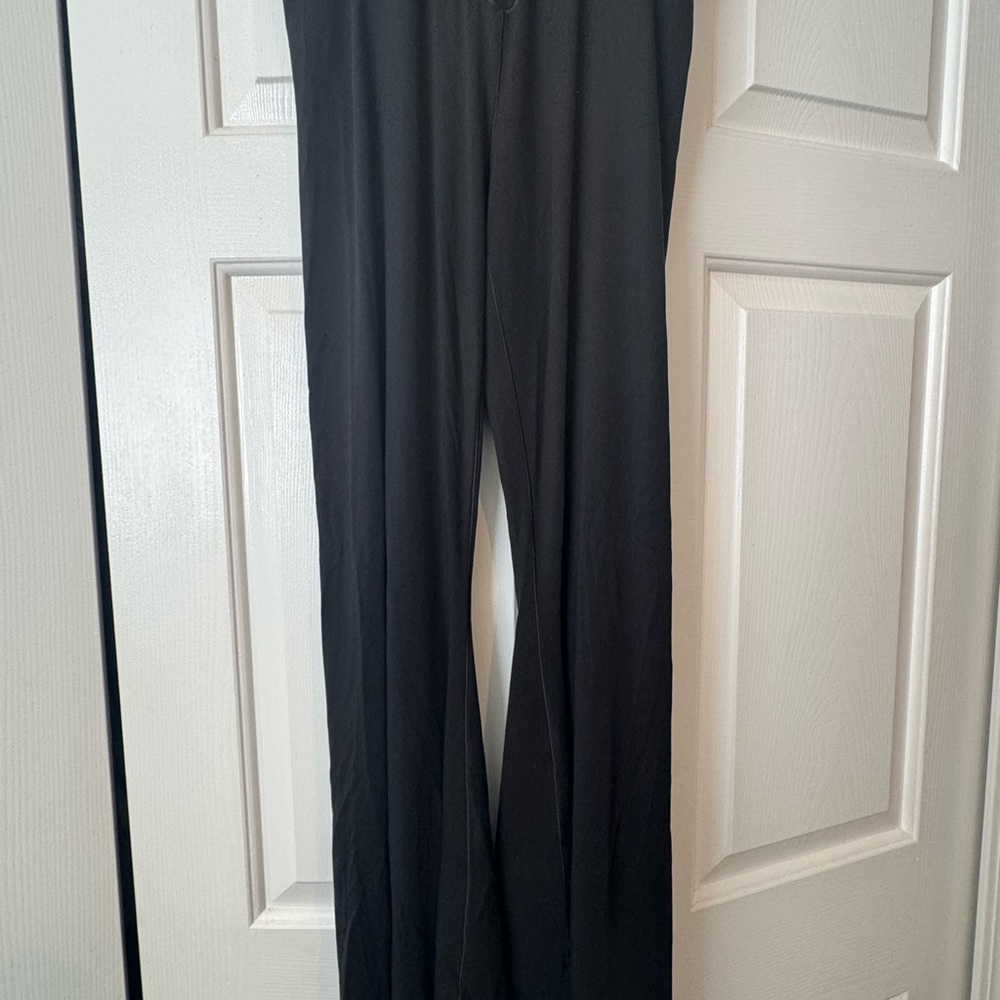 Aerie Black Wide Leg Stretch Pants